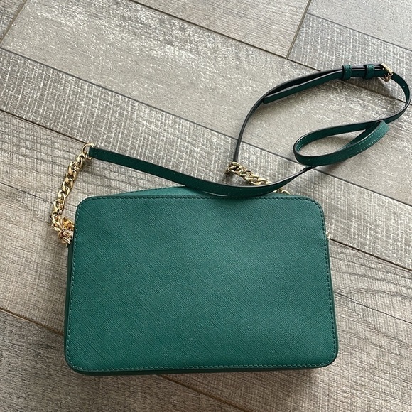 Michael Kors Turquoise Blue Jet Set Travel Crossbody Bag - Picture 5 of 5